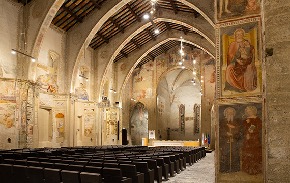 Aula Magna dell'Università di Bergamo. Ph. Laura Pietra