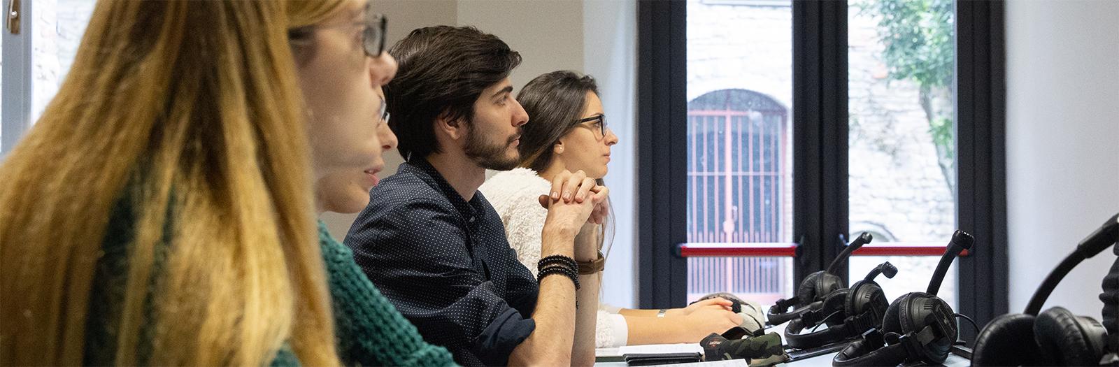 Studenti durante una lezione di AAL in UniBg. Ph. Laura Pietra